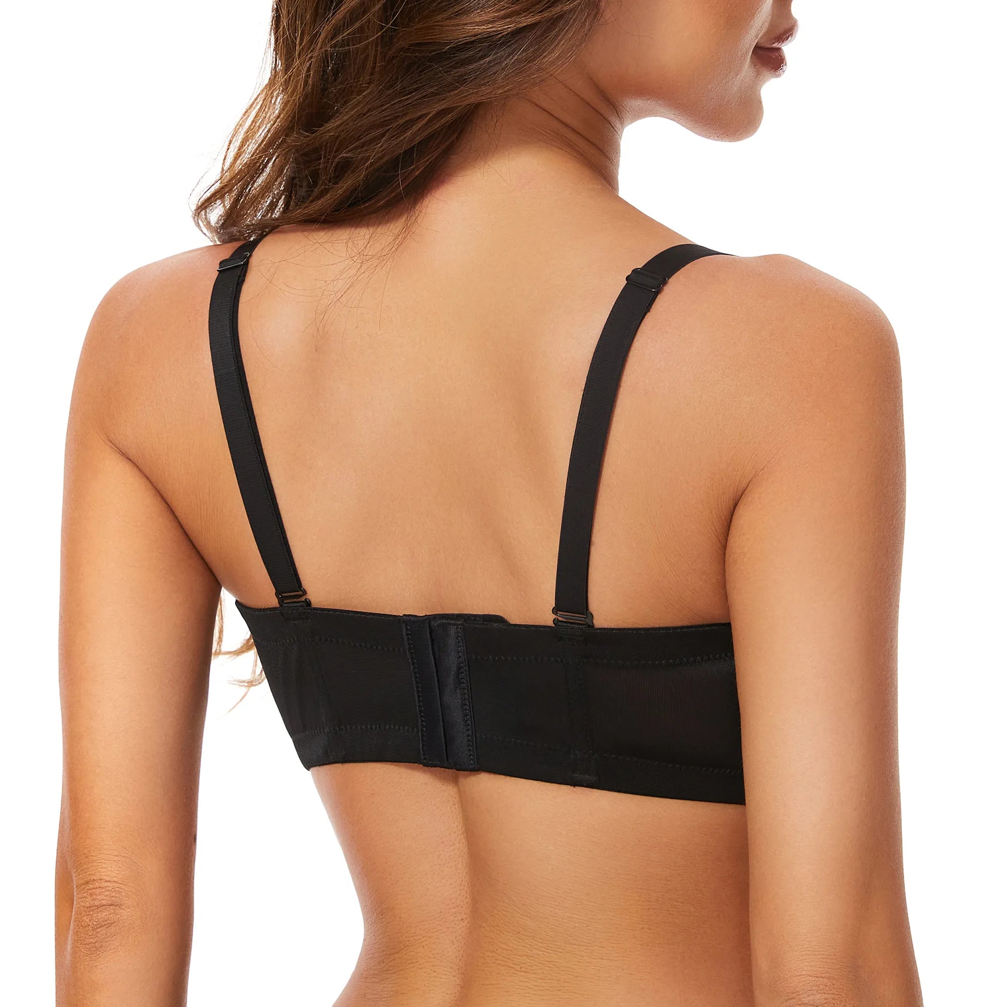 Sheroine Strapless Plus Size Underwire Bra - Black